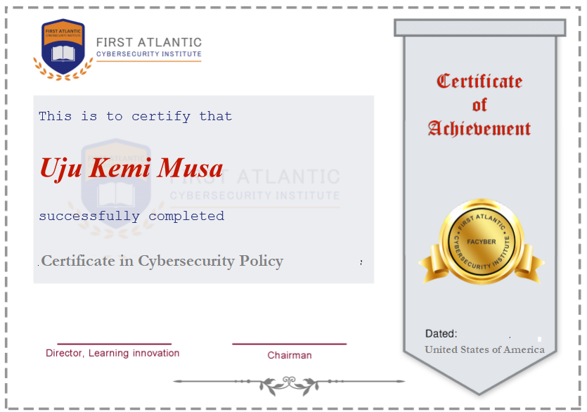 First Atlantic Cybersecurity Institute, USA